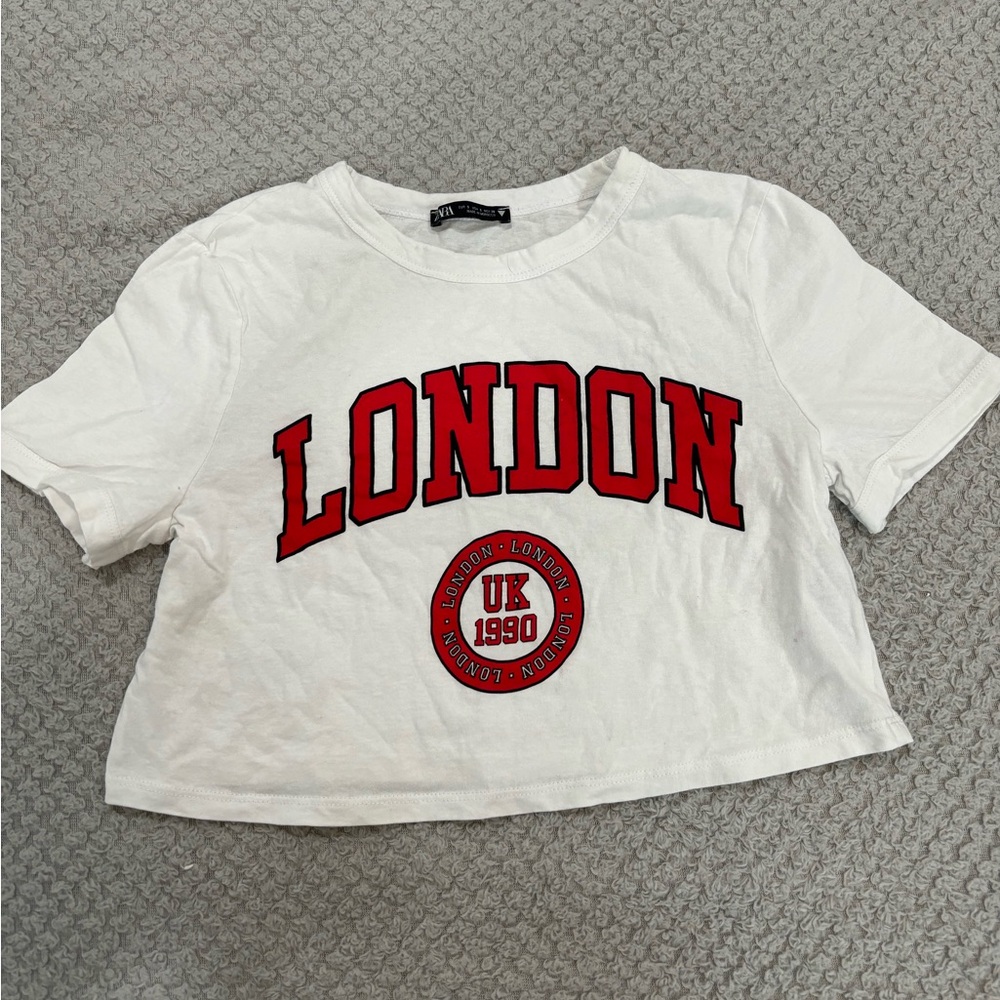Zara small cropped tee small